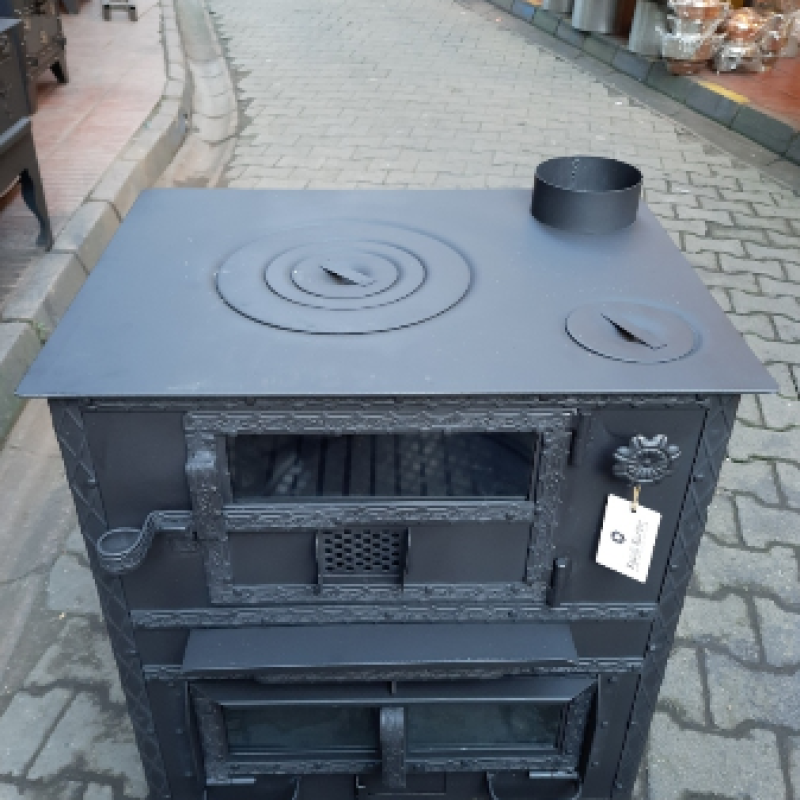 45'lık Camlı Odun Ve Kömür Geniş Rize Kuzinesi